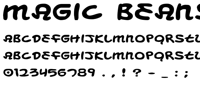 Magic Beans Expanded font